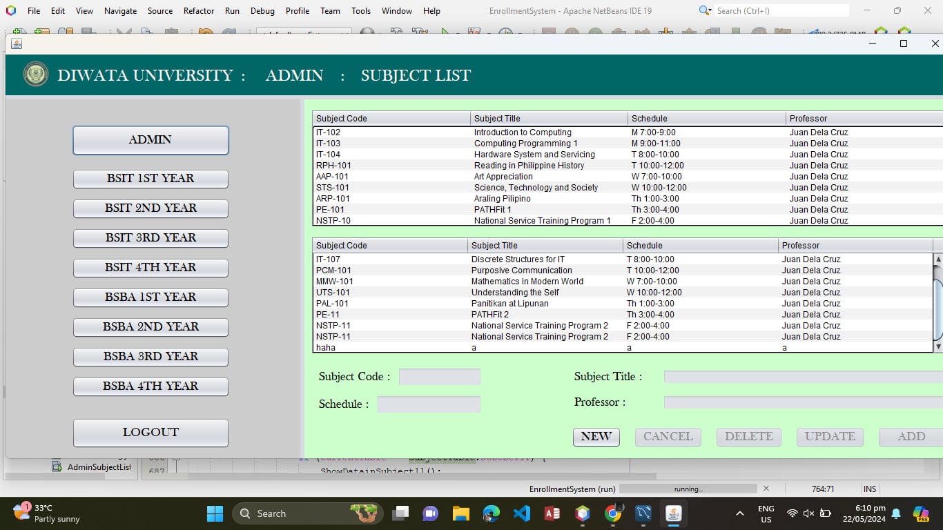 Enrollment System